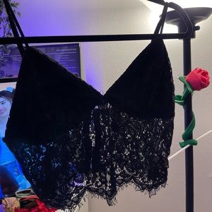 Cute black lace top